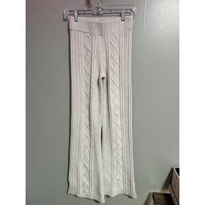 Wild Fable Cream Cable Knit Sweater Pants Wide Leg Lounge Pants XS